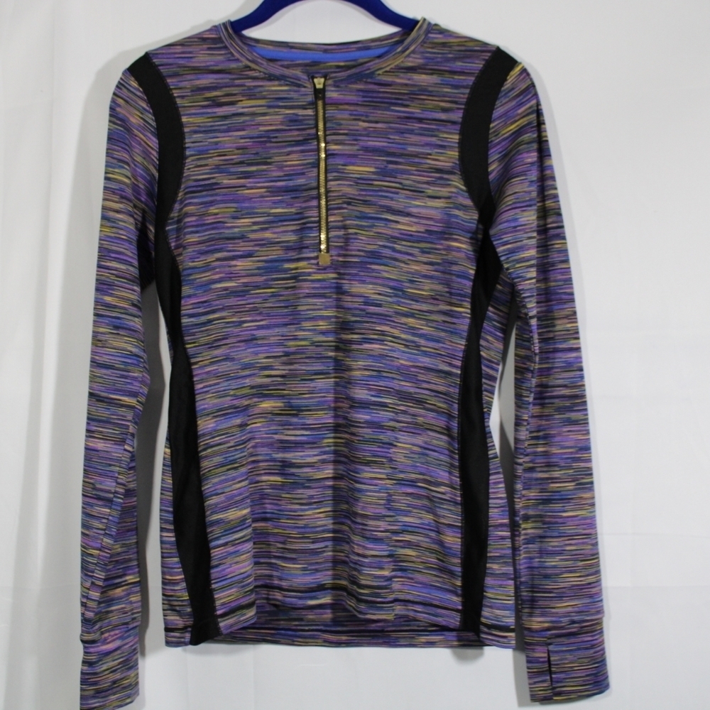 EP Sport 1/4 zip Purple Multicolor Running Top 1/4 Zip Size Small